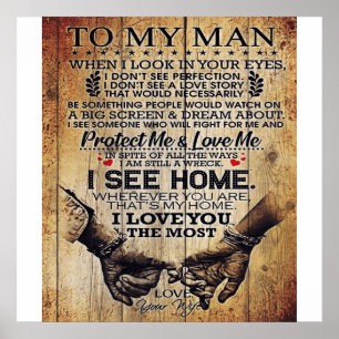 To my husband gift Special letter to husband Poster