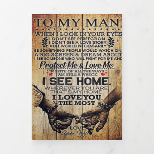 To my husband gift   Special letter to husband Tri-Fold Announcement