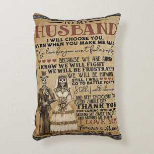 To My Husband Halloween Couple Love Gift Accent Pillow