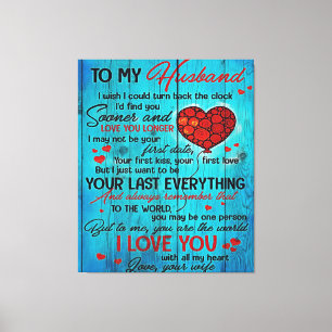 To my Husband House Decoration Gift Canvas Print