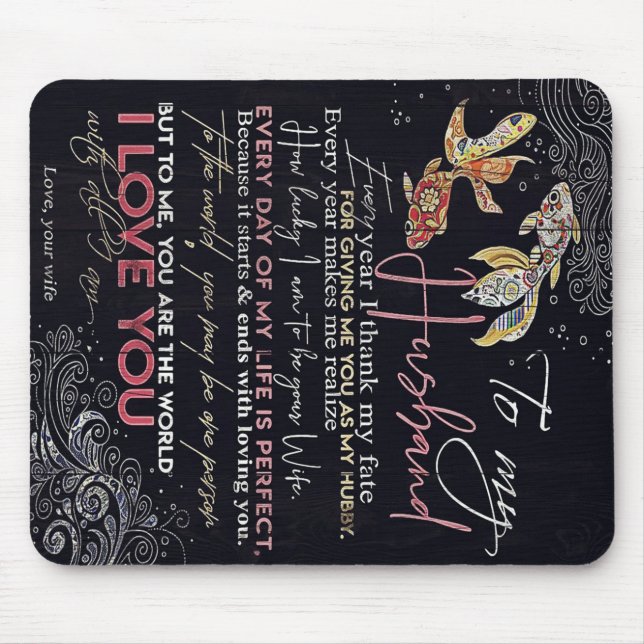 To My Husband Letter | Best Father's Day Present | Mouse Pad (Front)