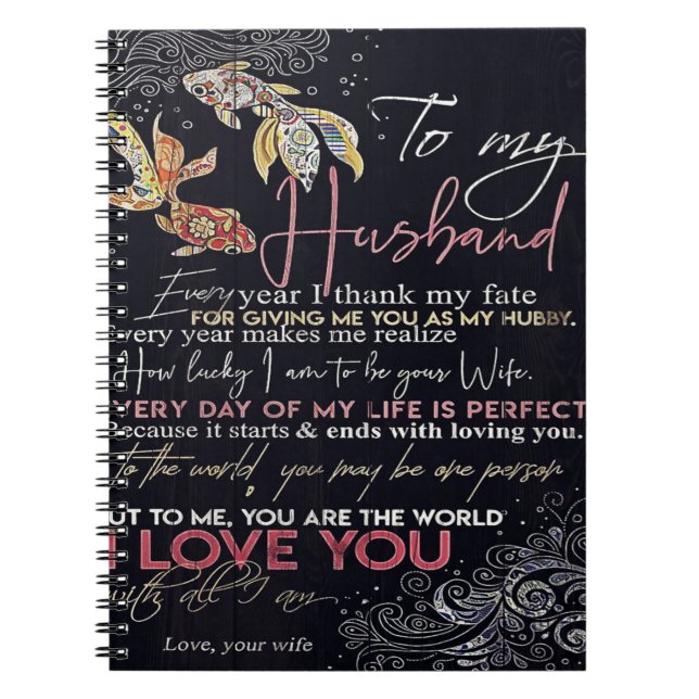 To My Husband Letter | Best Father's Day Present | Notebook (Front)
