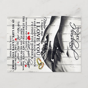 To My Husband Letter   Cute Present   Announcement Postcard