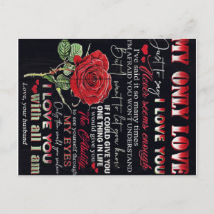To My Husband Letter Cute Present Dad's Gift Announcement Postcard