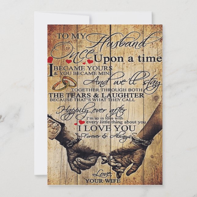 To My Husband Letter | Cute Present | Dad's Gift | Holiday Card (Front)