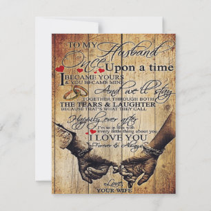 To My Husband Letter Cute Present Dad's Gift Invitation