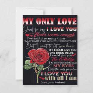 To My Husband Letter   Cute Present   Dad's Gift   Invitation