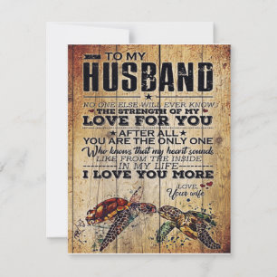 To My Husband Letter Cute Present For Holiday Invitation