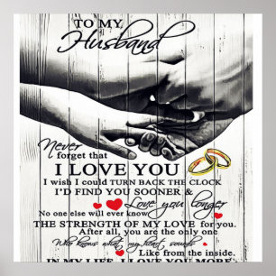 To My Husband Letter   Cute Present   Poster