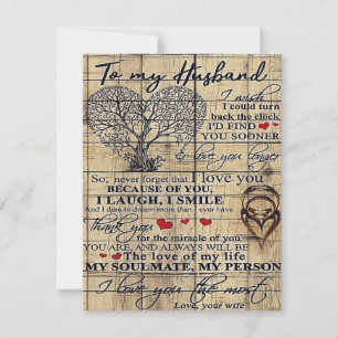To my Husband   Letter For Husband   Family Decor Invitation