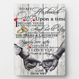 To My Husband Letter, Love Quotes Gift Plaque