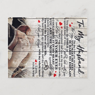 To My Husband Letter | New Home Decor Announcement Postcard