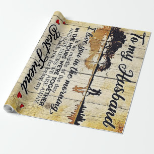 To My Husband Letter, To My Husband Gift Wrapping Paper