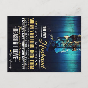 To My Husband Love Quotes To Father Announcement Postcard