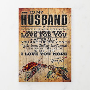 To My Husband   Love Quotes To Husband Tri-Fold Announcement