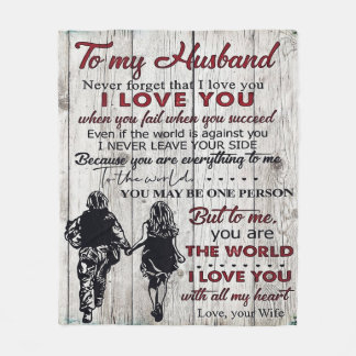 To my Husband | Lovely Husband Gift Fleece Blanket