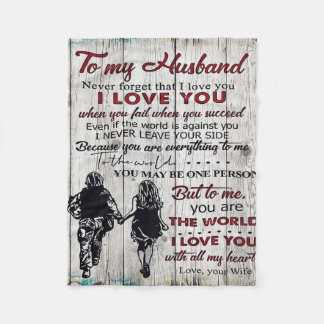 To my Husband | Lovely Husband Gift Fleece Blanket