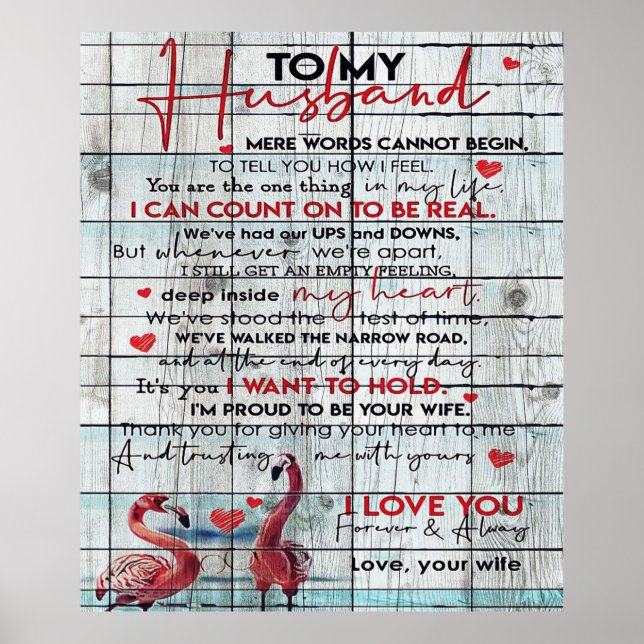 To my Husband | Lovely Husband Gift Poster (Front)