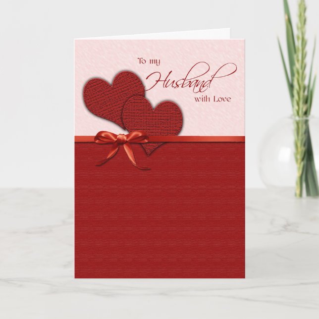 To my husband on Valentine's Day Holiday Card (Front)
