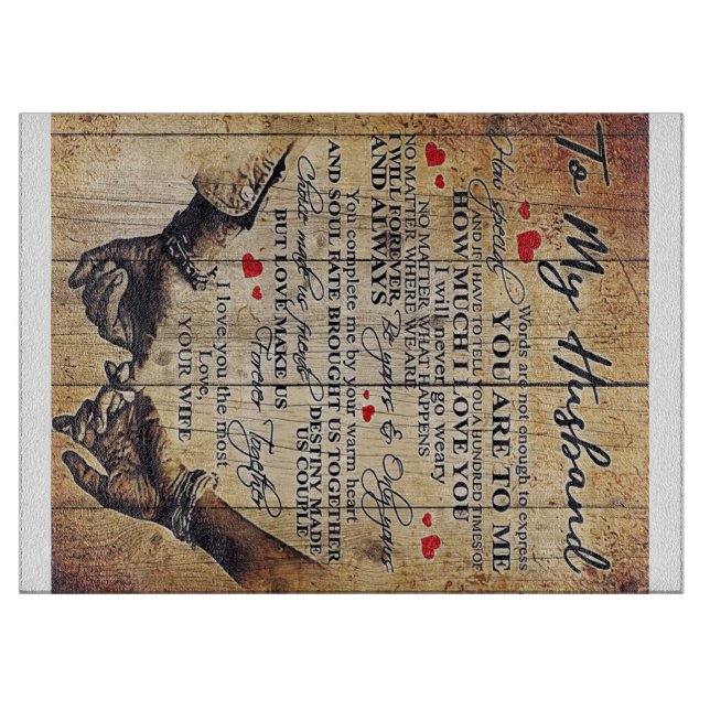 To my Husband | Perfect Gift For Husband Cutting Board (Front)
