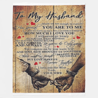 To my Husband | Perfect Gift For Husband Fleece Blanket