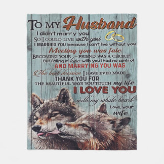 To my Husband | Perfect Gift For Husband Fleece Blanket