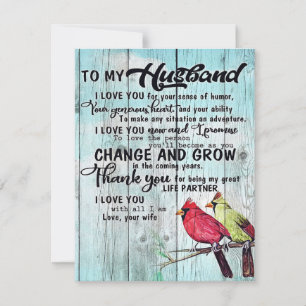 To my Husband   Personalized perfect gift Invitation