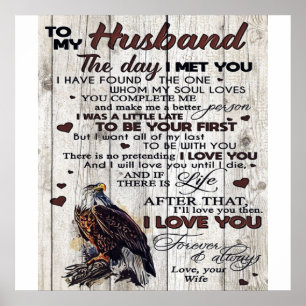 To My Husband Present Cool New Home Gift Poster