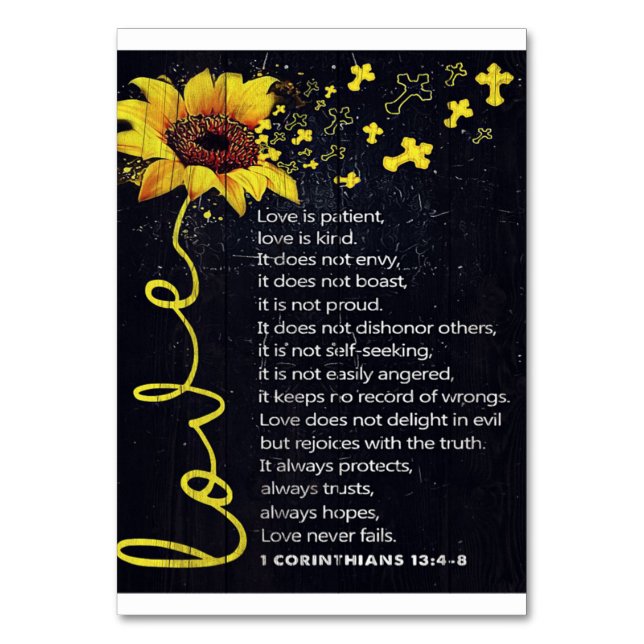 To My Husband Present | Cute Home Decor Gift | Table Number (Front)