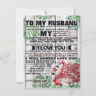 To My Husband Present   Cute Quotes Gift   Invitation