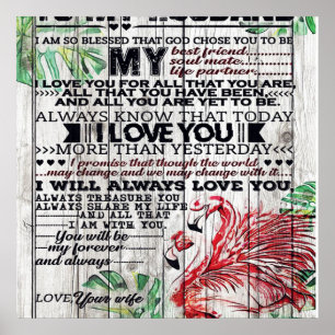 To My Husband Present   Cute Quotes Gift   Poster