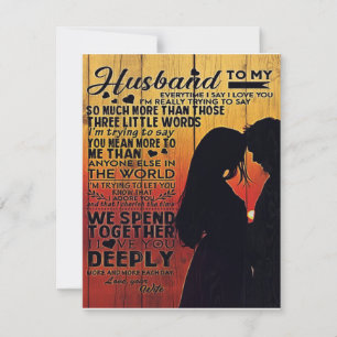 To My Husband Present New Home Best Gift Invitation