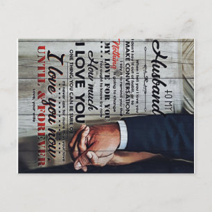 To My Husband Present New Home Gift Announcement Postcard