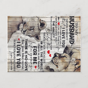 To My Husband Present New Home Gift Best Gift Postcard