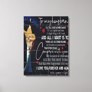 To my Husband Quotes Best Holiday Gift Canvas Print