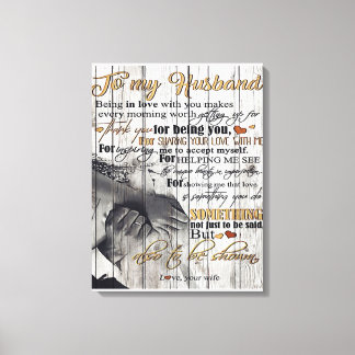 To my Husband |To My Husband Letter | Cute Present Canvas Print
