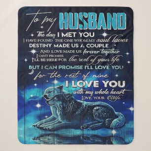 To my Husband Trendy Gift For Your Husband Sherpa Blanket