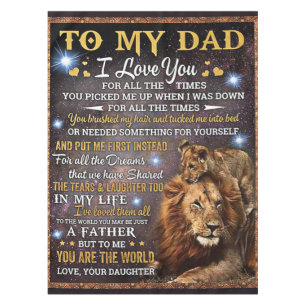 To My Lion Dad Gift, Dad Birthday Gift Idea Tablecloth