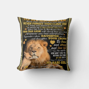 To My Lion Wife Birthday Gift, Love Wife Gift Idea Throw Pillow