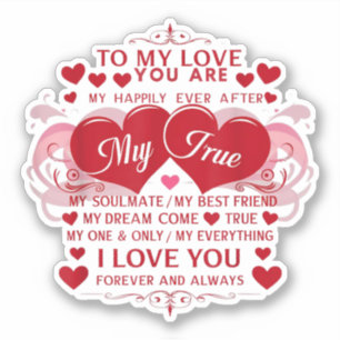 To My Love I Love You Forever And Always Soulmate