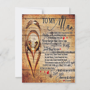 To My Love My Husband Present Cute Quotes Gift Invitation