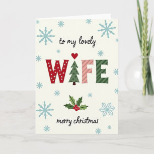 To My Lovely Wife Christmas Card