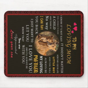 To My Loving Mom From Son Mouse Pad
