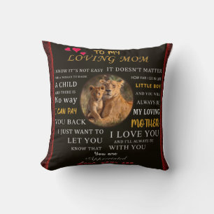 To My Loving Mom From Son Throw Pillow