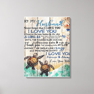 To My Man Gift, Personalized Gift To My Husband Canvas Print