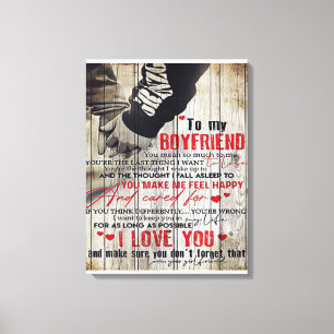 To My Man Gift, Personalized Gift To My Husband Canvas Print