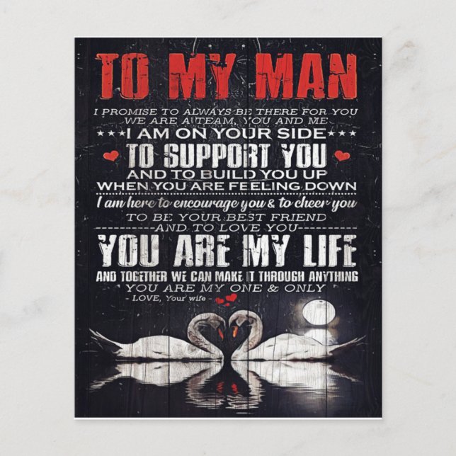 To My Man Gift, Personalized Gift To My Husband Flyer (Front)