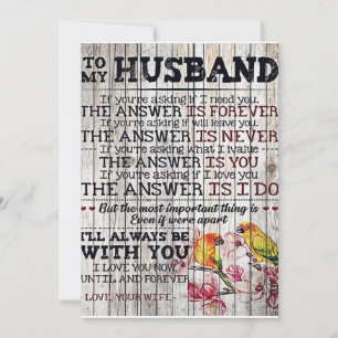To My Man Gift, Personalized Gift To My Husband Holiday Card
