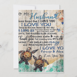 To My Man Gift, Personalized Gift To My Husband Holiday Card