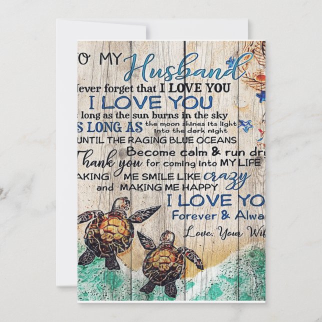 To My Man Gift, Personalized Gift To My Husband Holiday Card (Front)